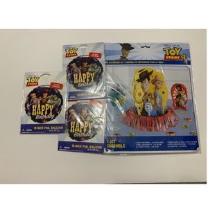 Toy Story Party Decor Foil Balloons And Table Decor Woody Buzz Lightyear